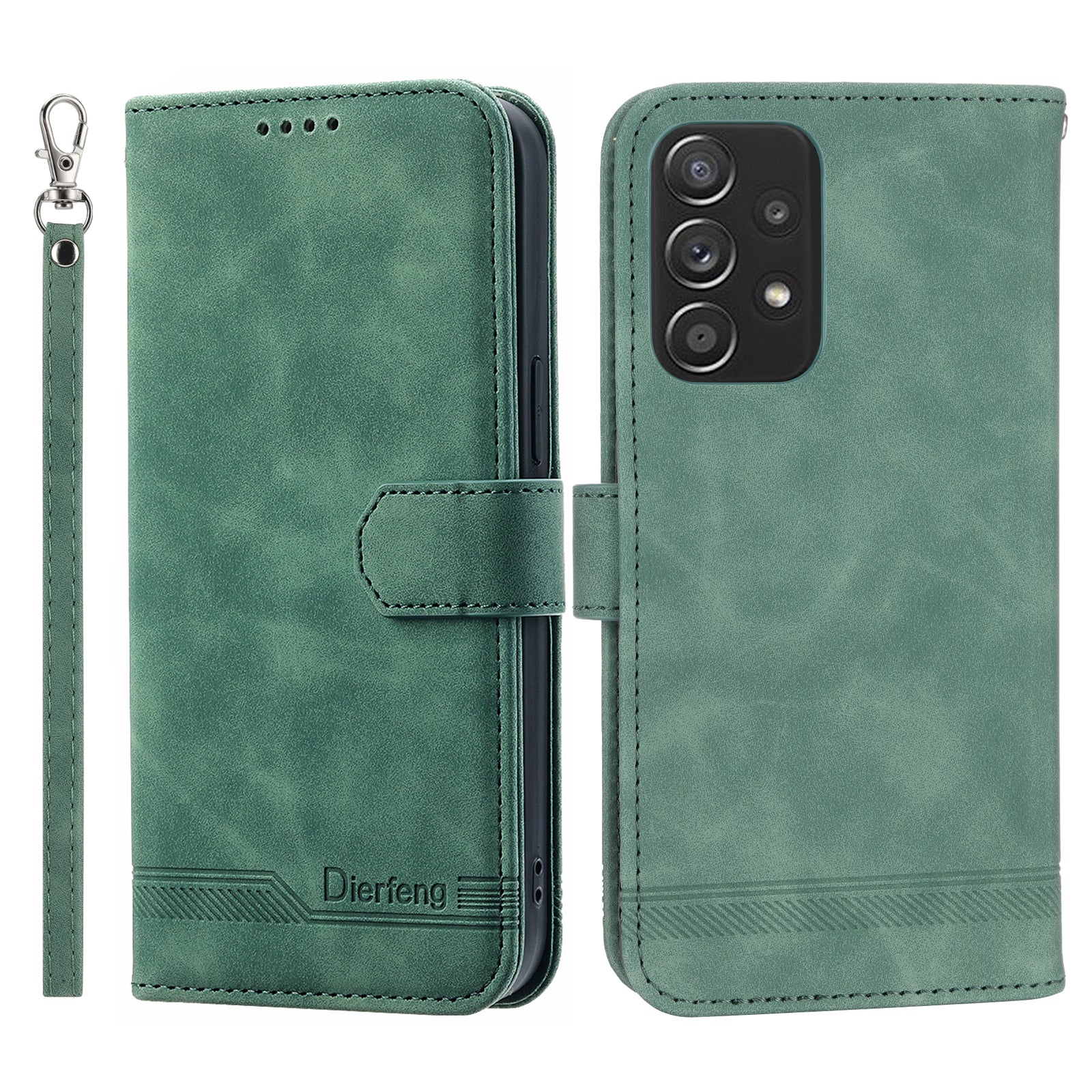 DIERFENG DF-03 PU Leather Wallet Phone Case for Samsung Galaxy A52 4G 5G A52s 5G Flip Stand Lines Imprinted Phone Cover DIERFENG DF-03 PU Leather Wallet Phone Case for Samsung Galaxy A52 4G 5G A52s 5G Flip Stand Lines Imprinted Phone Cover
